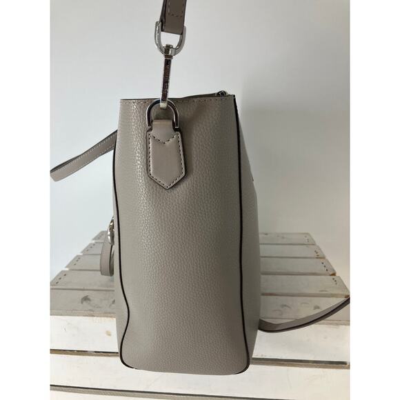 MICHAEL KORS TWO WAY GRAY PEBBLED CROSSBODY TOTE BAG - Picture 3 of 16